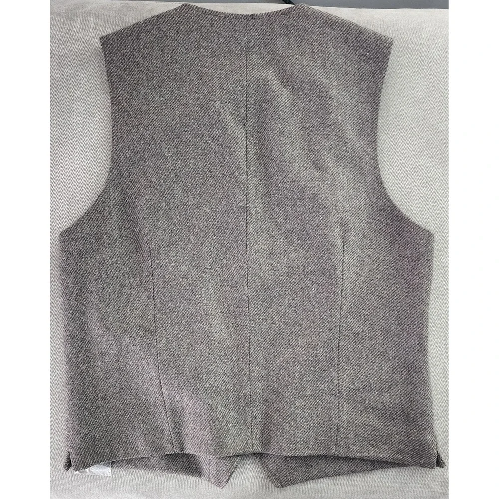 Joseph Abboud Men's Brown Wool Poly Blend Suit Vest Size Medium